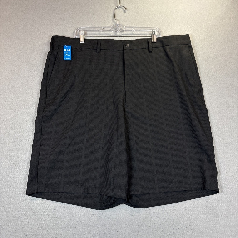 Haggar‎ Men's Big & Tall Active Series Performance Shorts. Sz 44 Black NWT